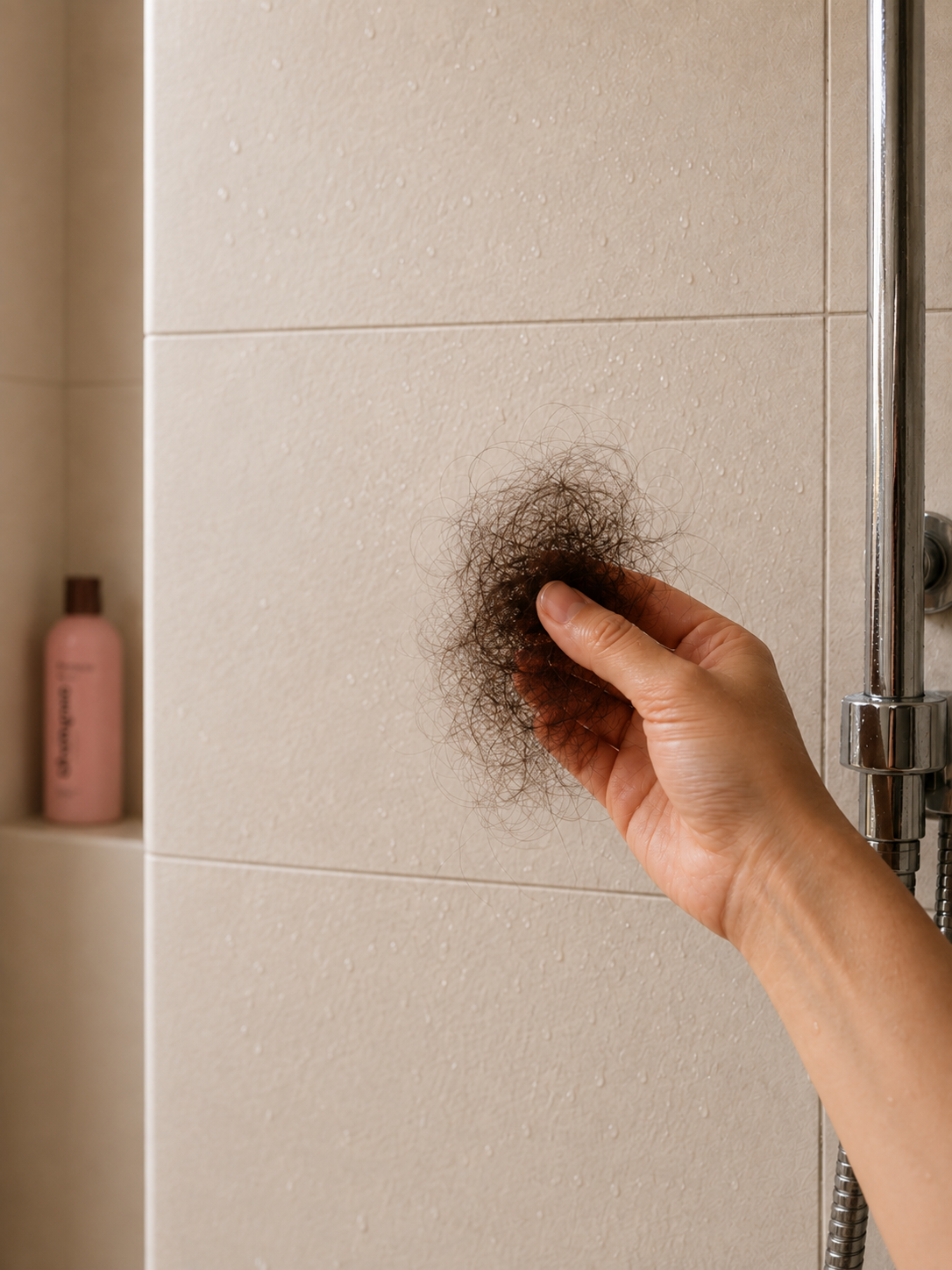 Shed hair coming off a wet hand and going straight into the Snaggle Pod